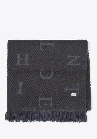 Women's monogram scarf, graphite, 93-7F-007-8, Photo 1