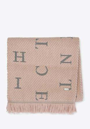 Women's monogram scarf, powder pink, 93-7F-007-9, Photo 1
