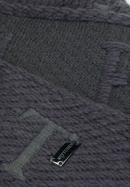 Damski szalik haftowany w litery, grafitowy, 93-7F-007-9, Zdjęcie 4