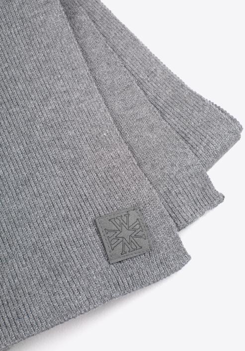 Women's classic scarf, light grey, 97-7F-002-9, Photo 3