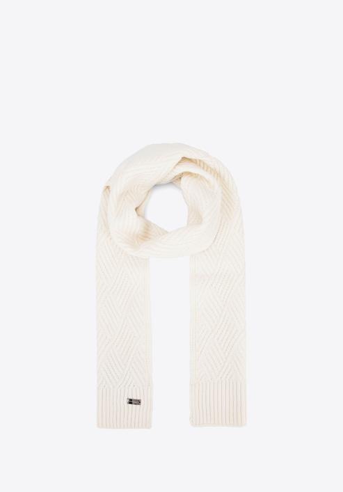 Women's winter scarf, cream, 95-7F-002-N, Photo 1