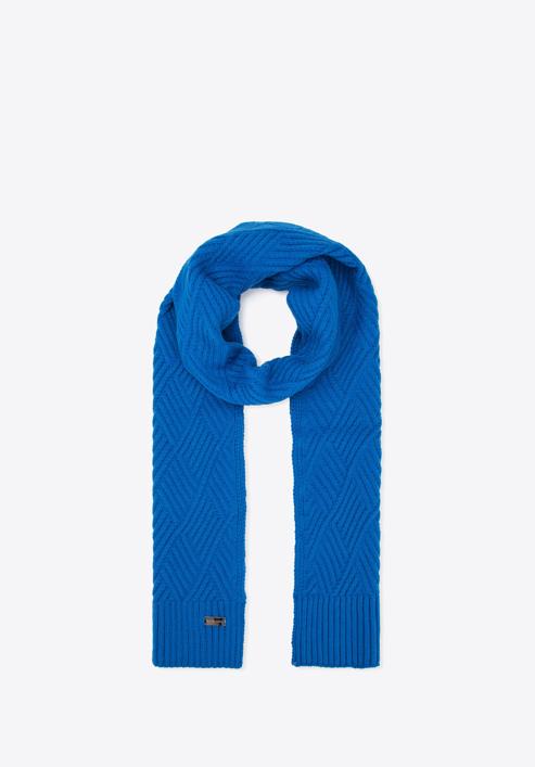 Women's winter scarf, blue, 95-7F-002-1, Photo 1