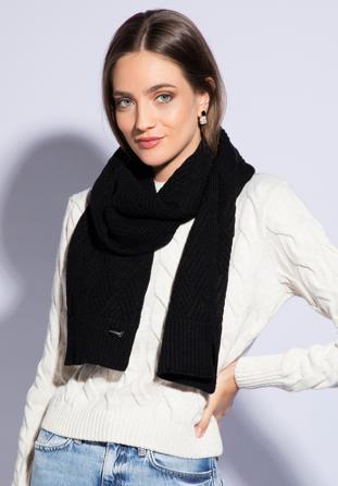 Women's winter scarf, black, 95-7F-002-1, Photo 1