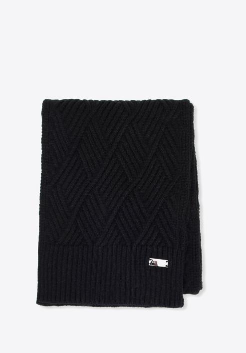 Women's winter scarf, black, 95-7F-002-N, Photo 2
