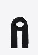 Women's cable knit scarf, black, 91-7F-201-1, Photo 2