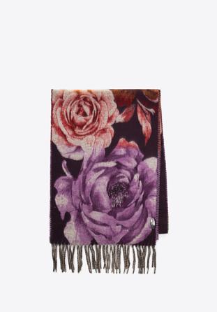 Women's flower scarf, purple-green, 97-7F-X11-X2, Photo 1