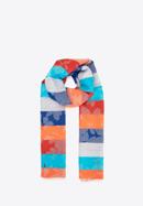 Women's striped scarf, grey-orange, 95-7D-X15-X3, Photo 2