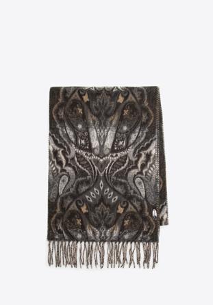 Women's scarf with a kaleidoscopic pattern, graphite - grey, 97-7F-X11-X5, Photo 1