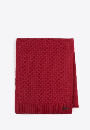 Women's winter seed stitch scarf, red, 97-7F-006-2, Photo 1