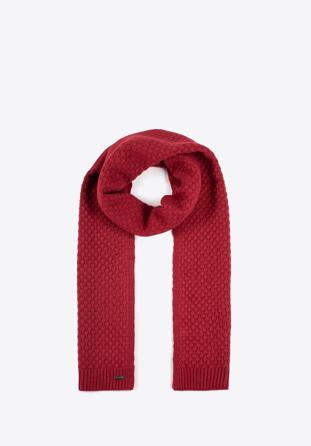 Women's winter seed stitch scarf, red, 97-7F-006-2, Photo 1