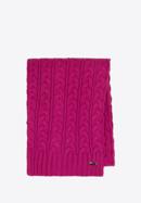 Women's cable knit scarf, pink, 95-7F-005-0, Photo 1