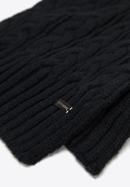 Women's cable knit scarf, black, 95-7F-005-P, Photo 3