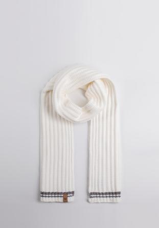 Women's knitted winter scarf, cream, 97-7F-003-08, Photo 1
