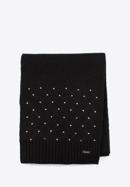 Women's scarf with crystal beads, black, 97-7F-001-1, Photo 1