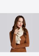 Women's cable knit scarf, off white, 93-7F-006-2, Photo 10