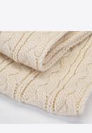 Women's cable knit scarf, off white, 93-7F-006-2, Photo 3