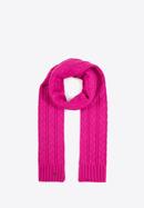 Women's cable knit scarf, pink, 97-7F-016-7, Photo 2