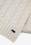 Women's cable knit scarf, cream, 97-7F-016-2, Photo 3