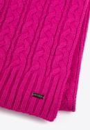 Women's cable knit scarf, pink, 97-7F-016-7, Photo 3