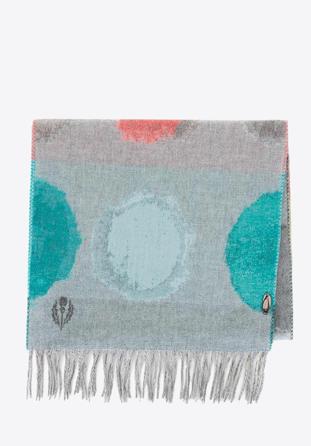 Scarf, grey-turquoise, 91-7D-X32-X1, Photo 1