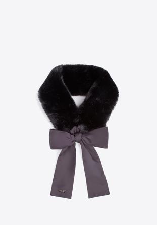 Women's faux fur scarf, black, 97-7F-003-1, Photo 1
