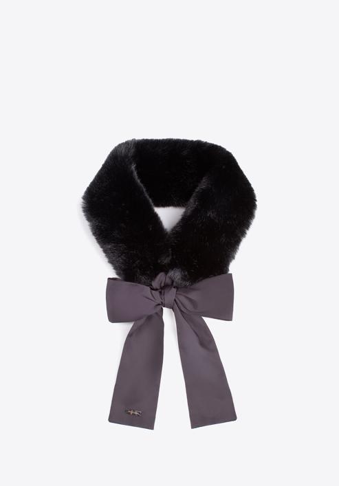 Women's faux fur scarf, black, 97-7F-003-9, Photo 1