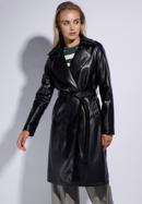 Faux leather trench coat, black, 95-9P-103-1-M, Photo 2