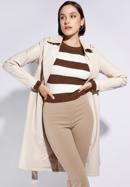 Faux leather trench coat, cream, 95-9P-103-1-M, Photo 3