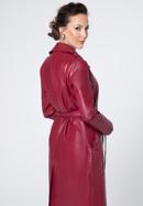 Faux leather trench coat, raspberry, 95-9P-103-0-L, Photo 5
