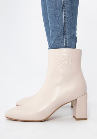 Women's monogram leather ankle boots
