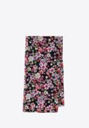 Women's lightweight floral-patterned scarf, black-pink, 98-7D-X05-X2, Photo 1
