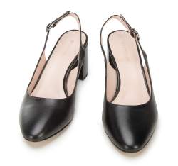 Sling back court shoes, black, 94-D-956-1-35, Photo 1