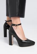 Women's leather court shoes, black, 98-D-951-0-36, Photo 15