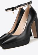 Women's leather court shoes, black, 98-D-951-P-38, Photo 8