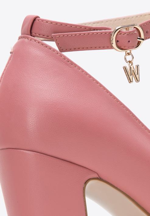 Women's leather court shoes, pink, 98-D-951-P-37, Photo 8