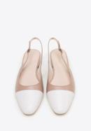 Leather sling back court shoes, beige-white, 98-D-965-90-40, Photo 3