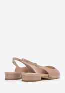 Leather sling back court shoes, beige-white, 98-D-965-90-41, Photo 4
