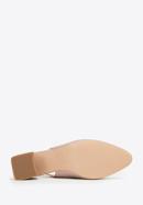 Women's leather block heel slingbacks, pink-white, 98-D-964-P-35, Photo 6