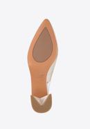 Women's leather slingback shoes with monogram detail, beige, 98-D-967-9-37, Photo 6