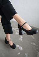 Chunky high heeled Mary - Jane shoes, black, 96-D-506-5-38, Photo 15