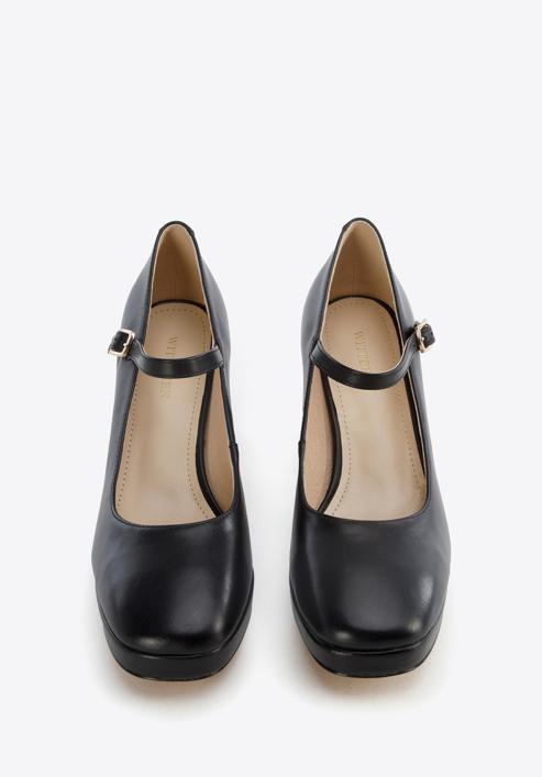 Chunky high heeled Mary - Jane shoes, black, 96-D-506-5-40, Photo 2