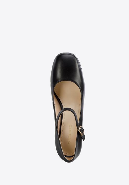 Chunky high heeled Mary - Jane shoes, black, 96-D-506-5-40, Photo 4
