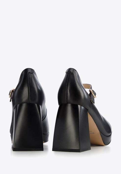 Chunky high heeled Mary - Jane shoes, black, 96-D-506-5-35, Photo 5