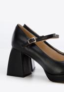 Chunky high heeled Mary - Jane shoes, black, 96-D-506-5-40, Photo 8