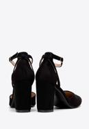 Women's suedette court shoes with block heel, black, 98-DP-207-9-40, Photo 4