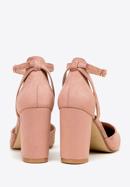 Women's suedette court shoes with block heel, muted pink, 98-DP-207-1-39, Photo 4