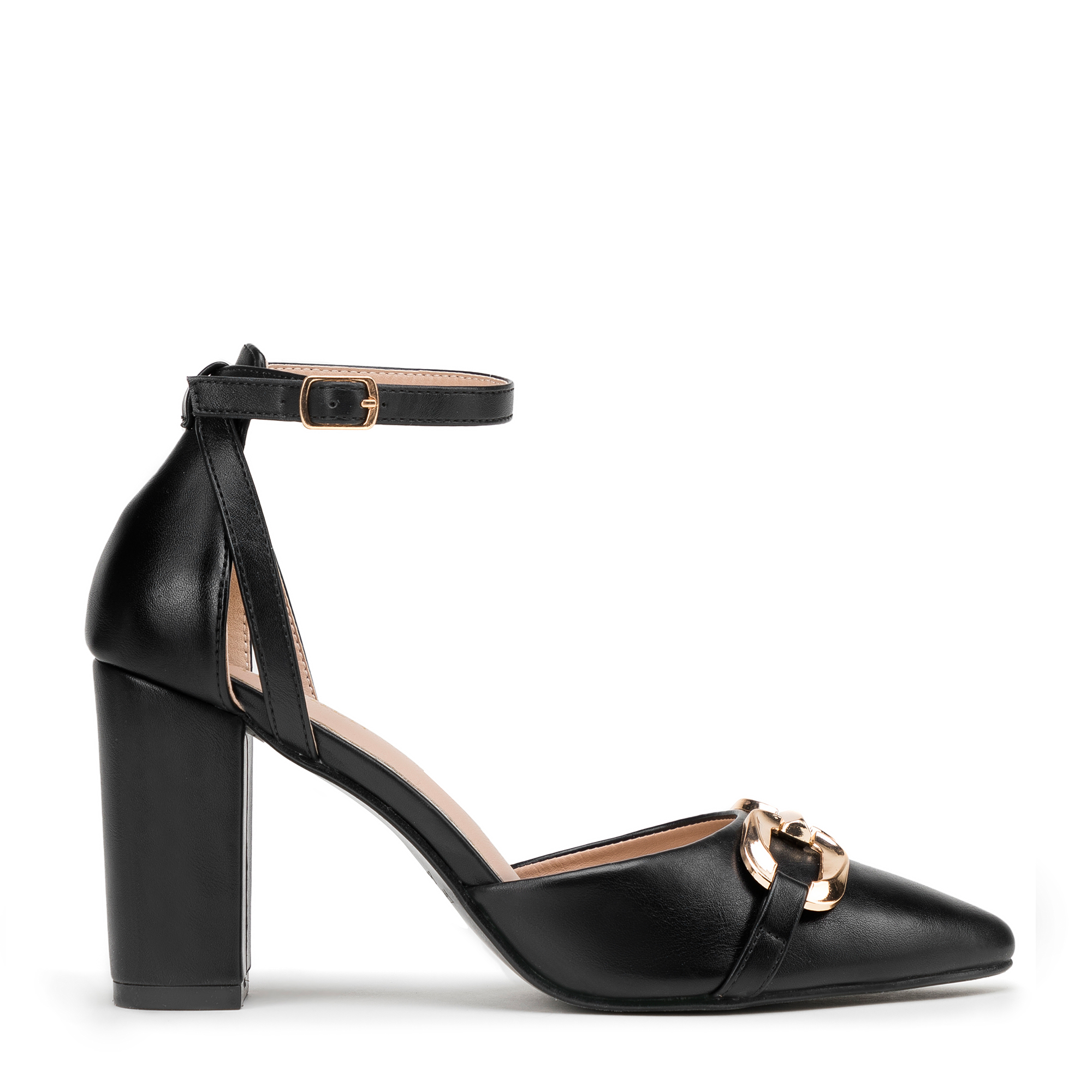 Dámske lodičky s prackou na podpätku 98-DP-208-1