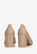 Leather court shoes, dark beige, 94-D-802-1-38, Photo 4