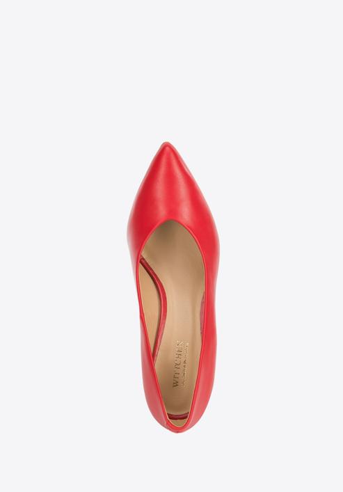 Leather court shoes, red, 94-D-802-3-36, Photo 5