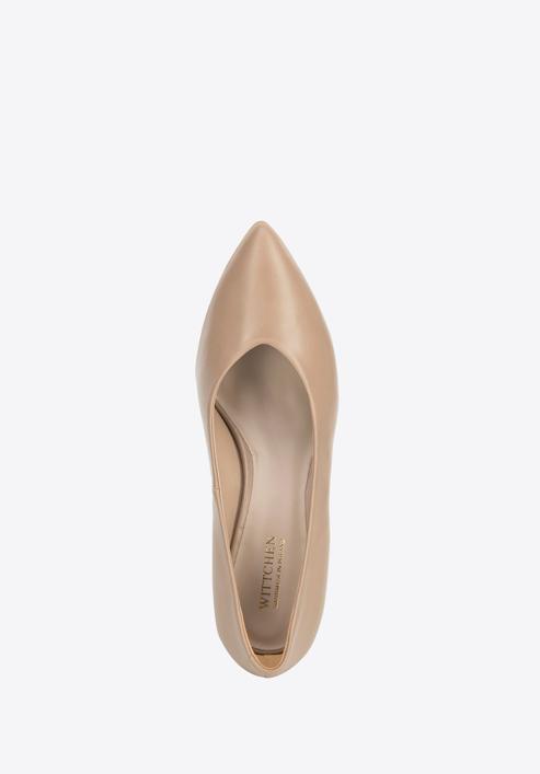 Leather court shoes, dark beige, 94-D-802-1-37, Photo 5